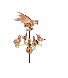 Girouettes traditionnelles en cuivre sur le toit avec sculpture animale pour les maisons de campagne et les granges patrimoniales - Product Image 1