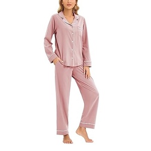 Conjunto de Pijama de Dos Piezas para Mujer, Primavera-Verano, Estampado Animal, Tejido de Bambú y Microfibra, Transpirable, Cintura Elástica, Estilo Casual - Product Image 6