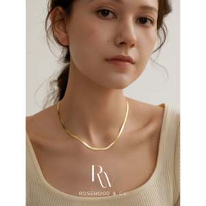 Collana a Catena Spina di Pesce Placcata in Oro 18K Anti-ossidazione - Product Image 4