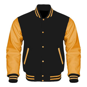 Manufacturer Custom Logo Leather <b>Varsity</b> Baseball <b>Jacket</b> for <b>Men</b> Winter <b>Bomber</b> Leather <b>Varsity</b> <b>Jacket</b> at Wholesale Price - Product Image 2