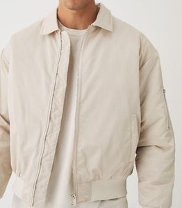 American Bomber Short Flight Jacket Fashion Satin Collared New Winter Zipper Warm Baseball Jacket bomber jacket men 2025 - Product Image 5