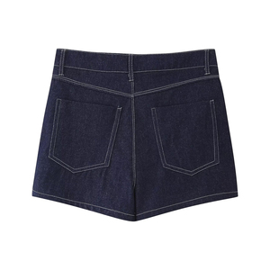 Wholesale Womens Denim Two Piece <b>Set</b> <b>Short</b> Sleeve <b>Top</b> <b>and</b> Wrap Skirt 2026 - Product Image 3