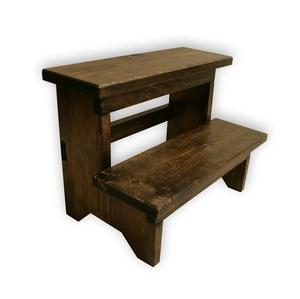 Solid <b>Wood</b> Step <b>Stool</b> with Strong Handmade Construction Perfect for Kitchen Counters Bathroom Shelves Bedroom and Home Use - Product Image 6