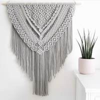 Décoration murale artistique en macramé en coton naturel, style bohème, pour anniversaire, décoration intérieure, couleurs personnalisables - Fabricant en gros Vietnam
