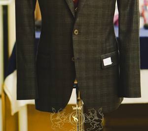 Sur mesure 100% laine hommes costumes formel col en v veste bouton Plus smoking mariage demi plat tissé fermeture éclair mouche simple boutonnage - Product Image 3