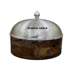 Casserole en métal de forme ronde pour la cuisine chauffe-plats de mariage marmite en métal de qualité supérieure faite à la main - Product Image 2