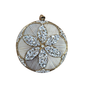 Embragues de noche de diseñador artesanales, piedras de cristal Vintage de lujo, latón, madre perla, sobre de elegancia pura, cada detalle - Product Image 3