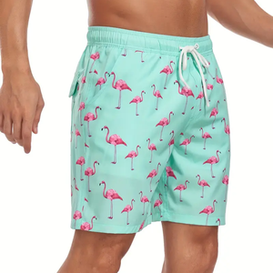 Pantalones cortos de algodón informales con estilo para hombre, bolsillos con cordón de patrón sólido, ecológicos, antiarrugas, para fiestas de vacaciones de verano - Product Image 6