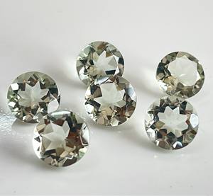 Amatista verde natural Corte redondo 5mm Facetado-Piedra preciosa amatista verde suelta - Product Image 6