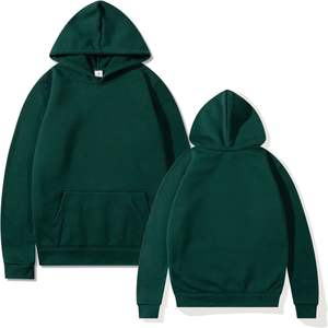 Sudadera con capucha de gran tamaño de algodón francés de alta calidad, ropa de invierno personalizada con estampado liso y hombros caídos de lana gruesa para hombre - Product Image 5