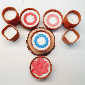 Circulaire Petite Terre Cuite Designer Bougie Cire De Soja Bougies Parfumées En Terre Cuite pour Anniversaire Et Célébrations De Festival à Vendre - Product Image 3