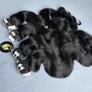 Extensiones de cabello humano con ondas corporales, extensiones de cabello humano virgen vietnamita, color negro natural - Product Image 1