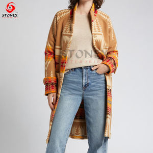 Manteau imprimé de qualité supérieure pour les femmes mode Slim Vintage Double boutonnage veste femmes vêtements d'extérieur d'hiver élégants - Product Image 2