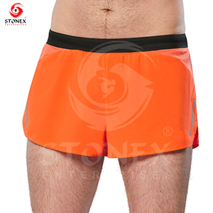 Shorts de course personnalisés avec poches zippées pour hommes, services OEM, impression de logo personnalisée - Product Image 4