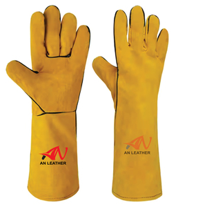 CE ถุงมือเชื่อมถุงมือหนังวัวแบบหนา18 "สีเขียวอุปกรณ์เสริม - Product Image 3