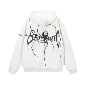 Custom Hip Hop Spider-Puff Imprimir Cremallera Sudadera con capucha Mujeres Suelto Casual Pareja-Cárdigan Sudaderas con capucha de gran tamaño - Product Image 4