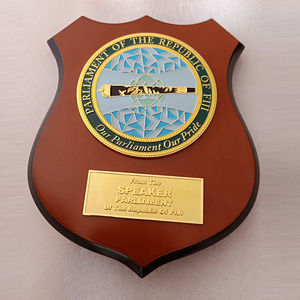 Logotipo en relieve Escudo de madera Trofeo de metal Premio Trofeos de madera Medallas Placas - Product Image 6