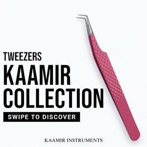 KAAMIR INSTRUMENTS Pince à épiler professionnelle pour extensions de cils Pince à cils à pointe de précision avec poignée antidérapante en acier inoxydable - Product Image 6