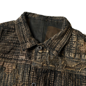 OEM personalizado para hombre chaqueta de mezclilla de fábrica al por mayor de los hombres de gran tamaño de manga larga de color sólido chaqueta de mezclilla - Product Image 5