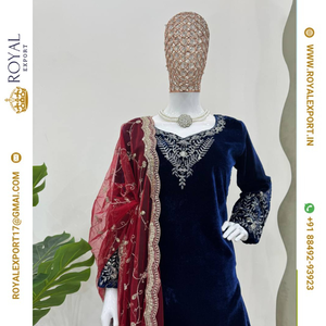 Lanzamiento de hilo de algodón micro de diseñador exquisito con fabricante de colecciones de trajes trabajados en secuencia por Royal Export en Surat - Product Image 5