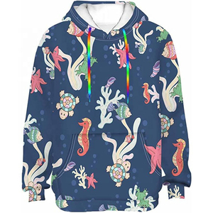 เสื้อฮู้ดสวมหัวผ้าฟลีซของผู้ชายผ้าฝ้าย100% 3D พิมพ์ซับลิเมชันปรับแต่งได้สำหรับฤดูหนาว - Product Image 1