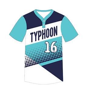 Camiseta de Béisbol Sublimada Personalizada al por Mayor con Nombre y Número del Equipo, de Secado Rápido, 100% Poliéster, Manga Corta, 2 Botones, Cuello en V - Product Image 2