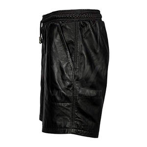 Venta en línea Último diseño Venta al por mayor Pantalones cortos de cuero para hombres de estilo único 2025 Pantalones cortos de cuero para hombres ligeros - Product Image 2