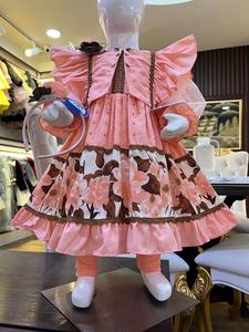 ชุดเดรสผ้าซาตินพิมพ์ลายสำหรับเด็กคอลเลคชั่นใหม่2023 - Product Image 2