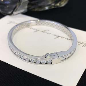 8.50tcw Round Lab Diamond <b>Bangle</b> <b>Bracelet</b> in White Gold IGI Certified D-E-F VVSVS Elegant & Stylish - Product Image 5