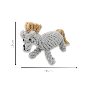 Jouet en corde Serene le cheval gris, mignon pour les amoureux des chevaux - Product Image 4