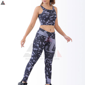 Ensemble de yoga pour femmes le plus vendu, taille plus, uni, 2 pièces, vêtements de sport pour la salle de sport, spandex/polyester de haute qualité - Product Image 5