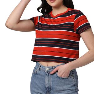 Tight Yoga mujeres manga corta gimnasio Crop Top camiseta Fitness transpirable correr entrenamiento deporte camisetas Crop Tops - Product Image 1