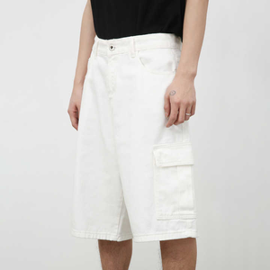 กางเกงขาสั้นผ้ายีนส์สำหรับผู้ชายกางเกงขาสั้นทรงคาร์โก้มีกระดุมหลายกระเป๋าปรับแต่งได้สำหรับผู้ชายเสื้อผ้าแนวสตรีทฮิปฮอปยีนส์ jorts - Product Image 4