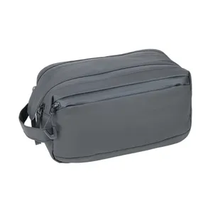 Beauty Case Nero Personalizzabile con 2 Portaoggetti, Borsa da Toilette Personalizzabile - Product Image 1
