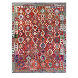 Alfombra Kilim de Maimana, Afganistán, 333 x 258 cm, Juego de Alfombras - Product Image 1