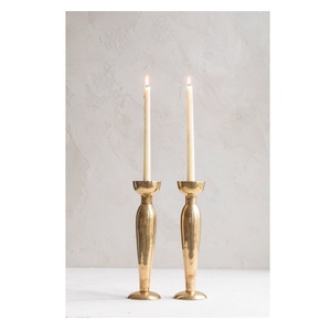 Set of 3 Brass Candle Holder with Elegant Classic Design and Gold Finished Ideal for Home Decoration - Product Image 4