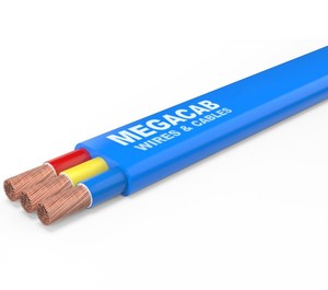 Cable plano sumergible resistente MEGACAB, alambre de cobre de 3 núcleos para bombas y motores, 8 m² - Product Image 2