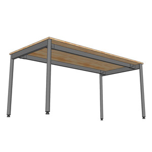 Escritorio de Madera de Caucho OMA Serie II de 160x80cm con Ensamblaje Encastrable y Características Ajustables, Modelo Sólido HBOM206 - Product Image 6