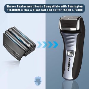 Lot de 2 Têtes de Rechange pour Rasoir Électrique, Lames Triple et Double, Lavables, Alimentation USB, pour Rasage du Visage - Product Image 3