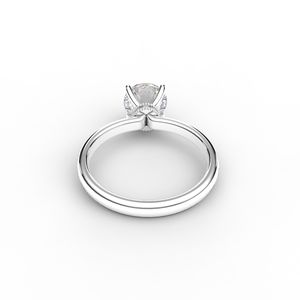 IGI Certified Round Cut Lab Grown Diamond Solitaire Engagement Ring in <b>Solid</b> 925 Sterling <b>Silver</b> - Product Image 3