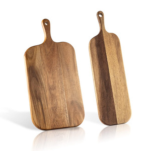 Plateau de service à steak en bois naturel polyvalent Plateau en bois pour la maison et le restaurant - Product Image 1