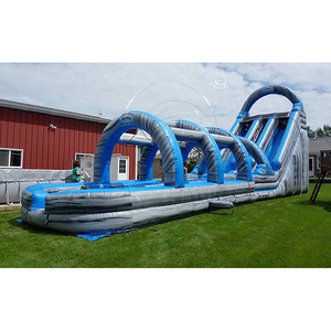 Tobogán Acuático Inflable Gigante de PVC Resistente, Tobogán Acuático Comercial para Exteriores con Piscina de Chapoteo para el Hogar y la Escuela - Product Image 3
