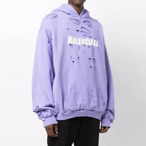 2024 mejor calidad venta en línea hecha de fábrica hombres Sudadera con capucha básicos algodón mezclado secado rápido ropa de invierno hombres Sudadera con capucha desgastada - Product Image 4