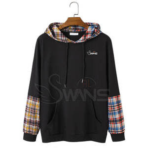 Venta al por mayor OEM servicio personalizado logotipo sudaderas con capucha de los hombres 100% algodón ligero con patrón sólido para el invierno - Product Image 1