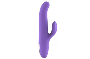Rechargeable Soft Silicone Women G-spot Massager Rotating Big Sex Rabbit Ears Wand Vibrator Dilo For Women Thrusting