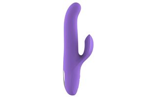 Masajeador de punto G de silicona suave recargable para mujer, vibrador de varita con Orejas de conejo para sexo grande giratorio para mujer - Product Image 4