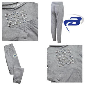 ชุดวอร์มพรีเมียมสำหรับผู้ชาย เสื้อฮู้ดดี้ กางเกงจ็อกเกอร์ ระบายอากาศได้ดี สวมใส่สบาย พิมพ์ลายกราฟิก โลโก้แบบกำหนดเอง ชุดวอร์มลายอนิเมะ - Product Image 2