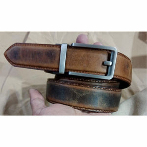 Cinturón de Cuero Vacuno con Hebilla de Hierro Casual para Hombre al Mejor Precio, Cinturones de Cuero Genuino Personalizables - Product Image 1