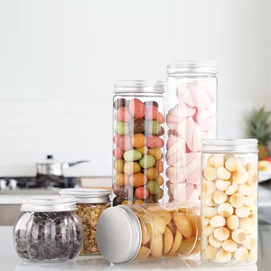 Conteneurs de bocaux de stockage des aliments en plastique PET transparent Pavico couvercles à volume personnalisé de haute qualité pour les collations d'aliments en conserve fabriquées - Product Image 4