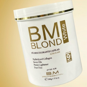 B.M Professional Crème Décolorante Bio Blond Blanc 500g Sans Poussière Collagène Hydrolysé Sept Huiles Adulte - Product Image 2